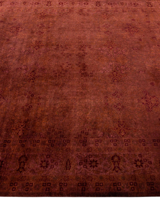 Contemporary Overdyed Wool Hand Knotted Brown Area Rug 6' 3" x 9' 6"