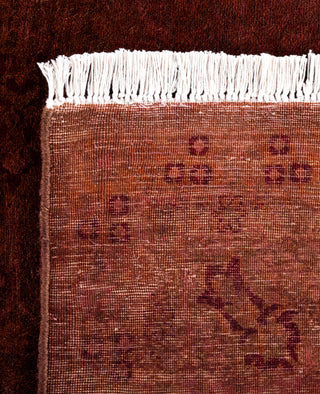 Contemporary Overdyed Wool Hand Knotted Brown Area Rug 6' 3" x 9' 6"