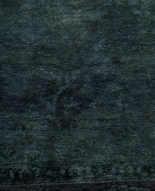 Overdyed One-of-a-Kind Wool Black Area Rug 8' 10" x 11' 6"