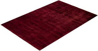 Contemporary Hand Knotted  Red Area Rug 6' 0" x 9' 0"