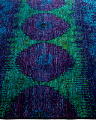 Modern - Contemporary Hand-Knotted Purple Area Rug 5' 3" x 12' 6"