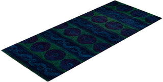 Modern - Contemporary Hand-Knotted Purple Area Rug 5' 3" x 12' 6"