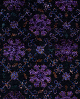 Overdyed One-of-a-Kind Wool Purple Area Rug 8' 3" x 10' 3"