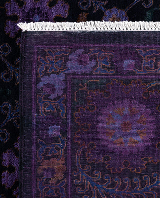 Overdyed One-of-a-Kind Wool Purple Area Rug 8' 3" x 10' 3"