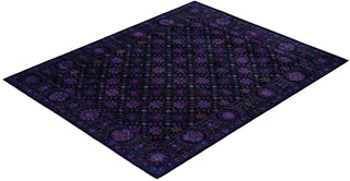 Overdyed One-of-a-Kind Wool Purple Area Rug 8' 3" x 10' 3"