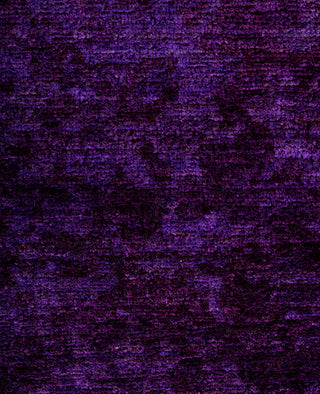 Contemporary Overdyed Wool Hand Knotted Purple Area Rug 6' 1" x 9' 1"