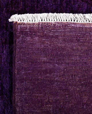 Contemporary Overdyed Wool Hand Knotted Purple Area Rug 6' 1" x 9' 1"
