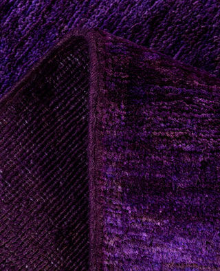 Contemporary Overdyed Wool Hand Knotted Purple Area Rug 6' 1" x 9' 1"
