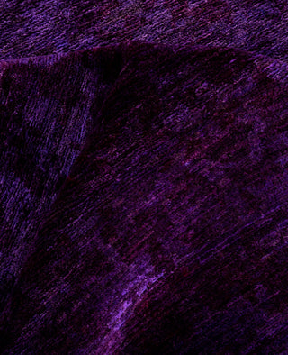 Contemporary Overdyed Wool Hand Knotted Purple Area Rug 6' 1" x 9' 1"