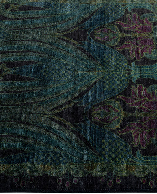 Overdyed One-of-a-Kind Wool Black Runner 2' 6" x 7' 10"