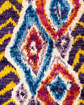 Contemporary Hand-Knotted Modern Abstract Multi Area Rug 7' 10" x 10' 4"