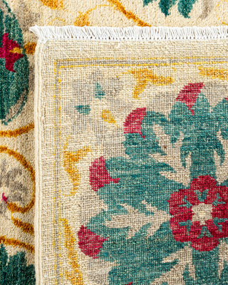 Modern - Contemporary Hand Knotted Ivory Area Rug 6' 4" x 9' 2"