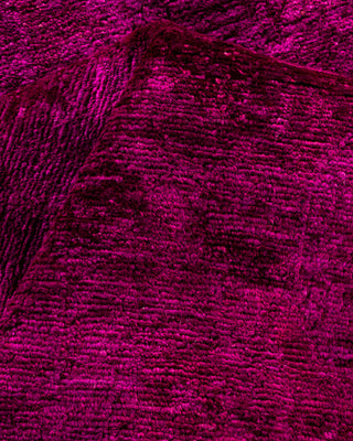 Contemporary Fine Vibrance Purple Wool Area Rug - 3' 10" x 6' 2"