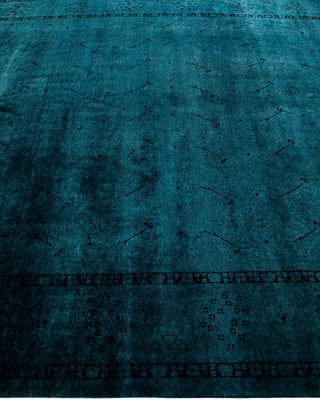 Overdyed Hand-Knotted Gray Area Rug 8' 1" x 10' 1"