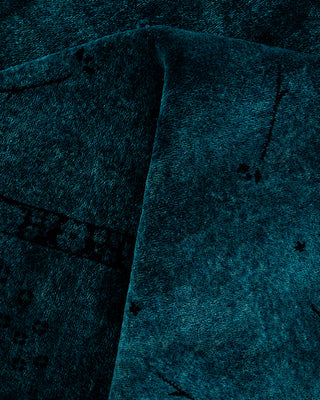 Overdyed Hand-Knotted Gray Area Rug 8' 1" x 10' 1"