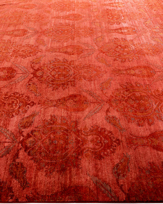 Overdyed Hand-Knotted Red Area Rug 8' 2" x 9' 8"