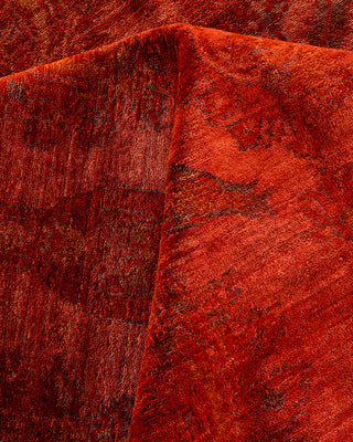Overdyed Hand-Knotted Red Area Rug 8' 2" x 9' 8"