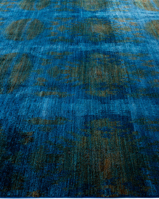 Contemporary Hand Knotted  Blue Area Rug 9' 0" x 12' 1"