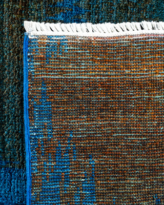 Contemporary Hand Knotted  Blue Area Rug 9' 0" x 12' 1"