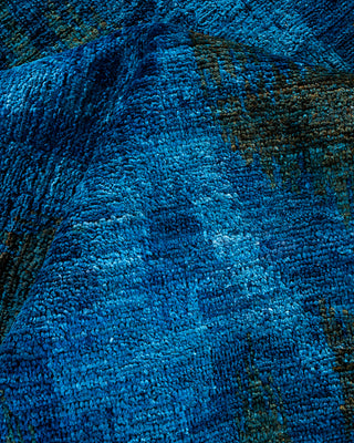 Contemporary Hand Knotted  Blue Area Rug 9' 0" x 12' 1"