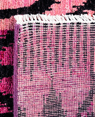 Overdyed Hand-Knotted Wool Modern-Contemporary Pink Area Rug 4' 1" x 6' 3"