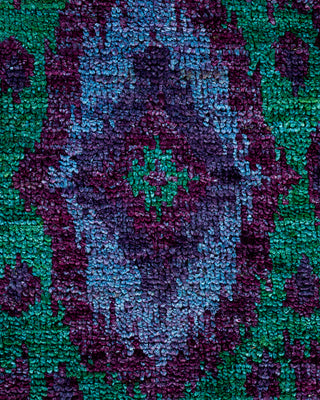 Contemporary Fine Vibrance Purple Wool Area Rug - 6' 4" x 9' 5"