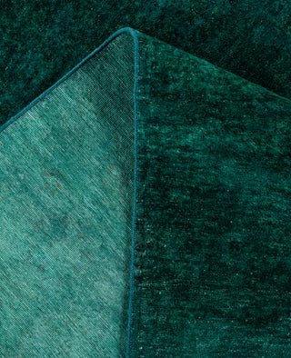Overdyed One-of-a-Kind Wool Green Area Rug 8' 0" x 9' 9"