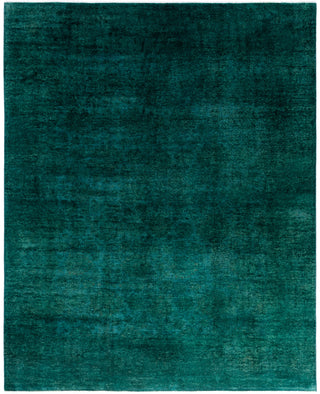 Overdyed One-of-a-Kind Wool Green Area Rug 8' 0" x 9' 9"