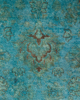 Overdyed Hand-Knotted Blue Area Rug 7' 10" x 10' 2"
