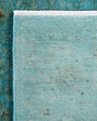 Overdyed Hand-Knotted Blue Area Rug 7' 10" x 10' 2"