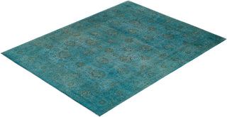 Overdyed Hand-Knotted Blue Area Rug 7' 10" x 10' 2"