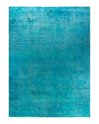 Vibrance, One-of-a-Kind Hand-Knotted Area Rug  - Blue, 9' 1" x 12' 1"