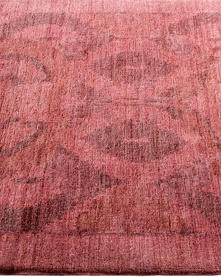 Contemporary Overyed Wool Hand Knotted Pink Area Rug 3' 1" x 5' 0"