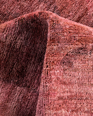Contemporary Hand-Knotted Overdyed Pink Area Rug 3' 1" x 5' 0"