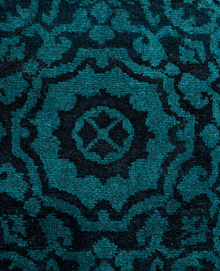 Contemporary Overdyed Wool Hand Knotted Black Area Rug 3' 2" x 5' 3"