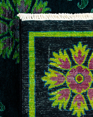Contemporary Fine Vibrance Black Wool Area Rug - 9' 1" x 10' 10"