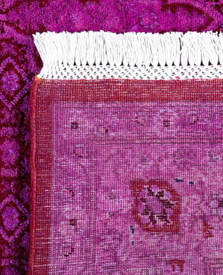 Overdyed Hand-Knotted Wool Modern-Contemporary Purple Area Rug 4' 7" x 7' 1"