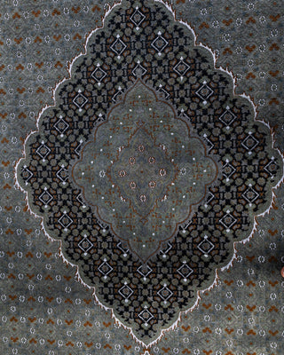 Fine Vibrance, One-of-a-Kind Hand-Knotted Area Rug  - Gray, 6' 8" x 9' 9"