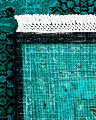 Contemporary Fine Vibrance Black Wool Area Rug - 6' 6" x 10' 1"