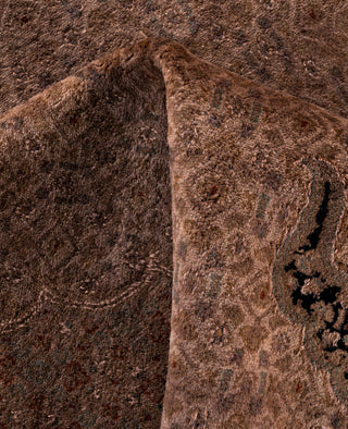 Overdyed Hand-Knotted Wool Modern-Contemporary Brown Area Rug 6' 7" x 9' 10"