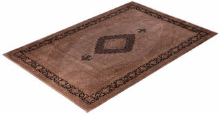 Overdyed Hand-Knotted Wool Modern-Contemporary Brown Area Rug 6' 7" x 9' 10"