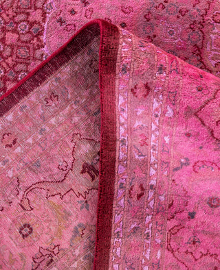 Overdyed One-of-a-Kind Wool Pink Area Rug 8' 1" x 10' 5"
