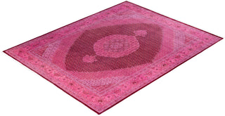 Overdyed One-of-a-Kind Wool Pink Area Rug 8' 1" x 10' 5"