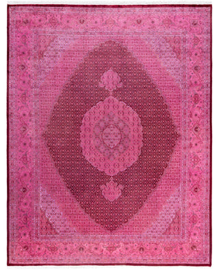 Overdyed One-of-a-Kind Wool Pink Area Rug 8' 1" x 10' 5"