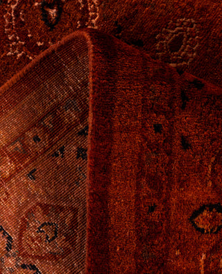 Contemporary Overdyed Wool Hand Knotted Orange Area Rug 4' 7" x 7' 1"