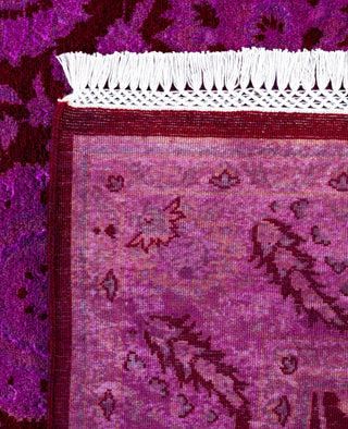 Overdyed Hand-Knotted Wool Modern-Contemporary Purple Area Rug 4' 10" x 7' 3"