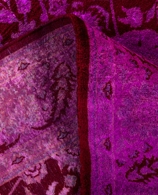 Overdyed Hand-Knotted Wool Modern-Contemporary Purple Area Rug 4' 10" x 7' 3"