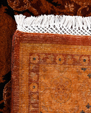 Contemporary Overdyed Wool Hand Knotted Orange Area Rug 4' 8" x 7' 5"