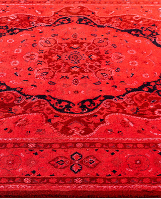 Overdyed Hand-Knotted Wool Modern-Contemporary Pink Area Rug 4' 7" x 7' 6"