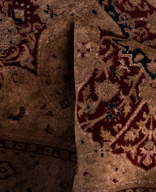 Overdyed Hand-Knotted Wool Modern-Contemporary Brown Area Rug 4' 6" x 7' 6"